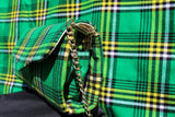 Green Tartan clutch bag with gold chain handle