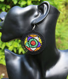 Zulu Beaded Dangle Earrings - Intricate Design