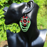 Zulu Beaded Dangle Earrings - Intricate Design