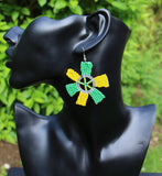 Zulu Beaded Dangle Earrings - Intricate Design