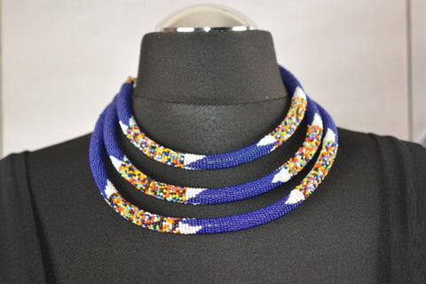 Beaded Necklace - Summer colours