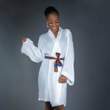 Bridesmaids Dressing Robes made with Silk Ankara Print Fabric