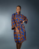 Bridesmaids Dressing Robes made with Silk Ankara Print Fabric