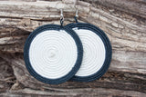 Woven Straw Round Earrings: Medium, Large & Extra Large