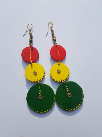 Wooden Dangling Earrings