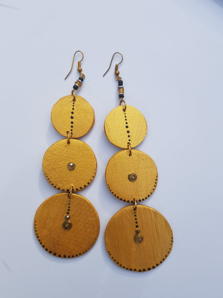 Wooden Dangling Earrings