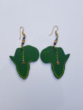 Afrocentric handmade wooden earrings: various colours