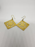 Gold Brass Handmade Earrings