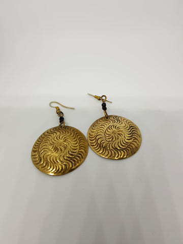 Gold Brass Handmade Earrings