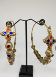 Antique Kashmiri Hoop Earrings