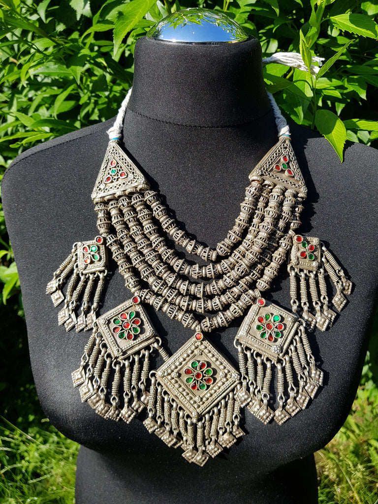 Antique Kashmiri Tribal Layered Necklace