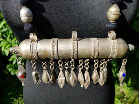 Vintage Turkman Cylinder Necklace