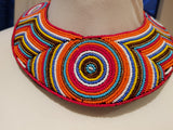 Round Maasai necklace - Intricate and colouful bead pattern