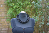 Chunky Twisted necklace in Black