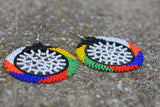 Zulu Beaded Dangle Earrings - handmade