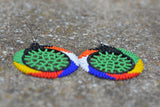 Zulu Beaded Dangle Earrings - handmade