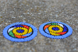 Zulu Beaded Dangle Earrings - Intricate Design