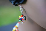 Stunning Multicoloured Glass Crystal Beads Set (Necklace/Earrings/Bracelet)