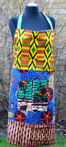 Patchwork Ankara print apron