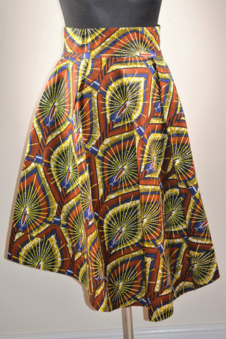 Dip Hem Skirts made with Ankara Print Fabric.