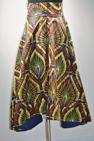 Dip Hem Skirts made with Ankara Print Fabric.