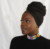 Multicoloured choker made with beads