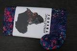 Tie and Dye (Adiré) Cotton/ Tie and Dye Patterned Ankara Headwraps with XL Stud Earring set.