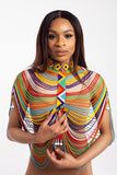 Body Jewellery - Multicoloured Zulu Beaded Shawl