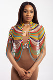 Body Jewellery - Multicoloured Zulu Beaded Shawl