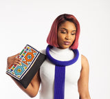 Ndebele Clutch Purse made with beads and woven canvas fabric