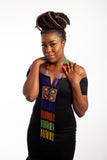 Multicoloured and Country Flag Colours Ndebele Tie Necklace