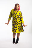 Jewelled Ankara Dress with pockets  - Yellow and Purple