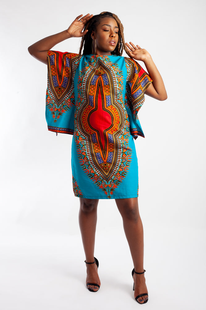 Dashiki Mini Dress Batwing Afro Ethnic Trends