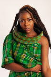 Isigolwani Neck Ring and Hoop - Black/Yellow/ Green)