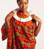 Maasai Shuka (Acrylic Blanket - can be used as a throw, shawl, cape, poncho)