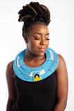 Maasai Disc Necklace - Jamaica, Nigeria, Barbados, Ghana and St Lucia Flag Colours