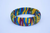 Wooden bangles made with ankara fabric