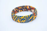 Wooden bangles made with ankara fabric