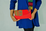 Dashiki woven clutch purse