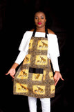 Canvas Apron made with African fabric