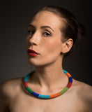 Multicoloured Choker and Strand Necklace Set